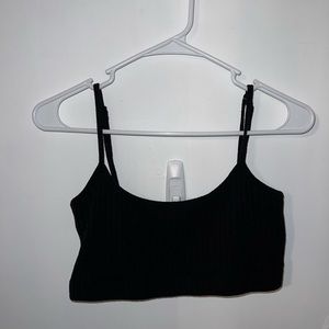 forever 21 black crop top bralette